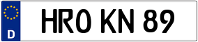 Trailer License Plate